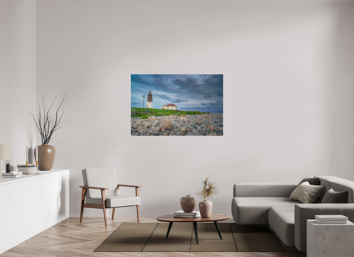 54 x 36″, Matte Photo Print on Fuji Crystal DP II The Point Judith Lighthouse