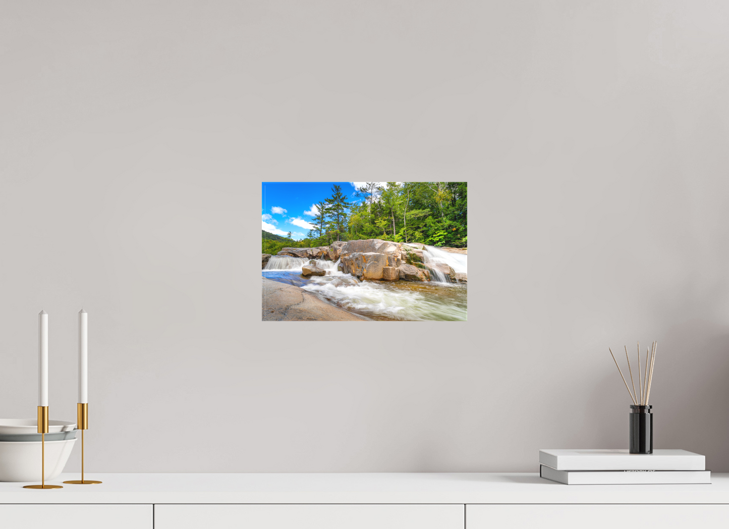 12 x 8″, Matte Canvas Print Kancamagus Waterfall