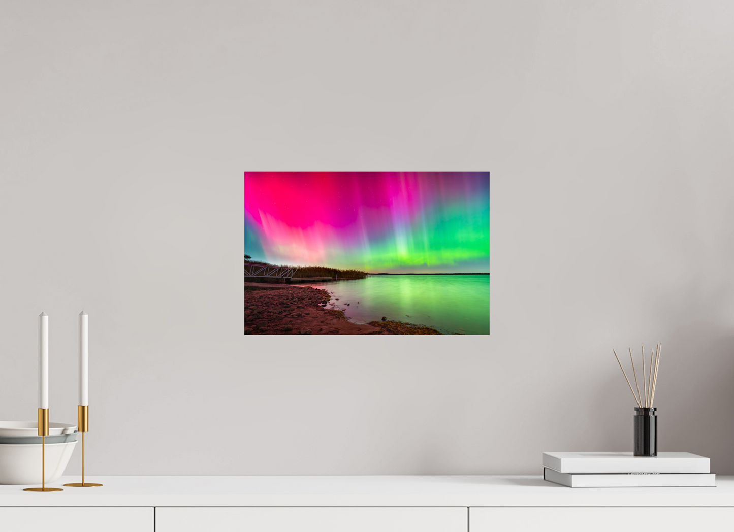 15 x 10″, Photo Print on Fuji Crystal DP II Aurora Borealis Over Wordens Pond