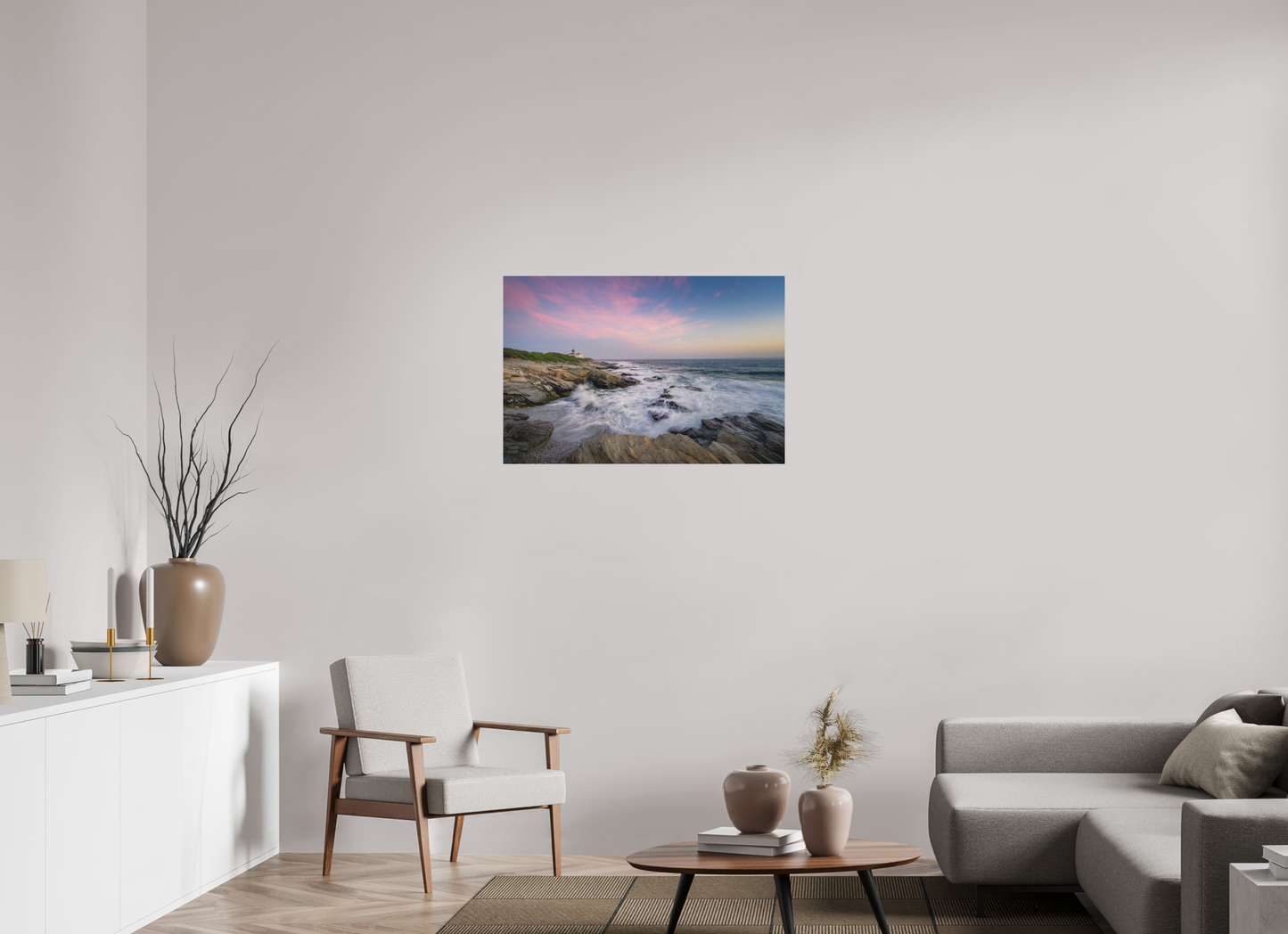 36 x 24″, Basic Matte Photo Print on Fuji Crystal DP II Paper Rough Seas at Sunset