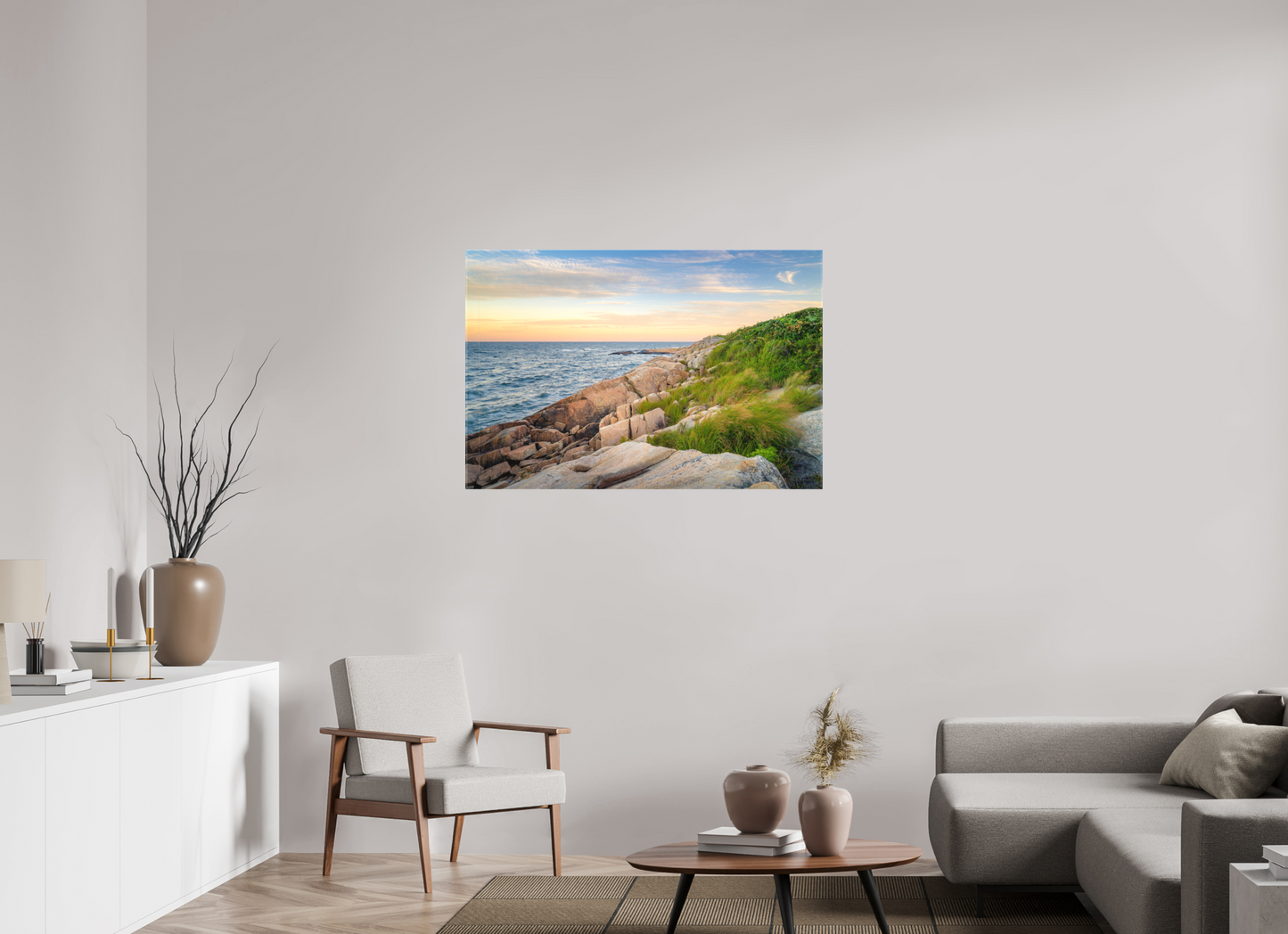 45 x 30″, Matte Canvas Print Black Point before Sunset