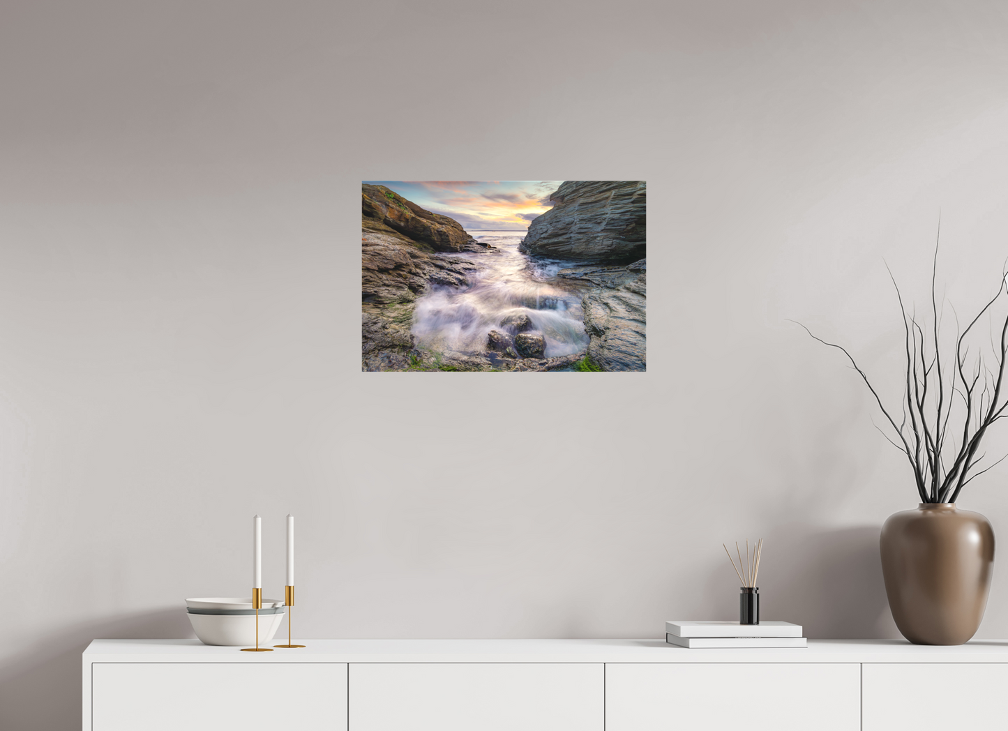 24 x 16″, Matte Canvas Print Waves Approaching