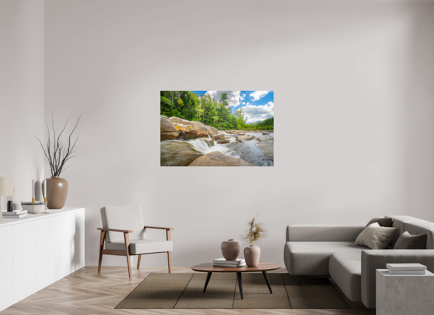 54 x 36″, ChromaLuxe HD Metal Print Over the Falls