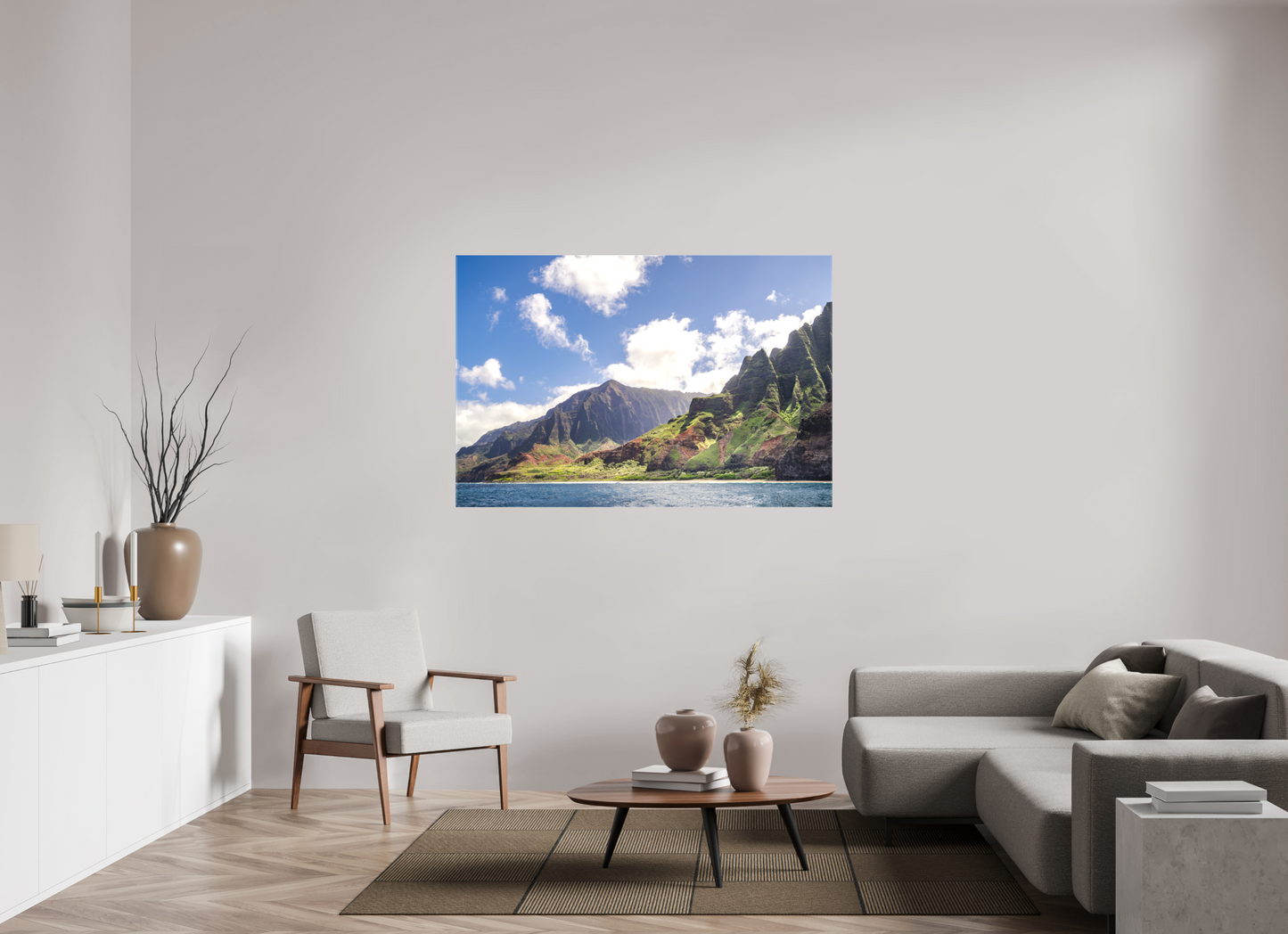 60 x 40″, Matte Canvas Print The Napali Coast