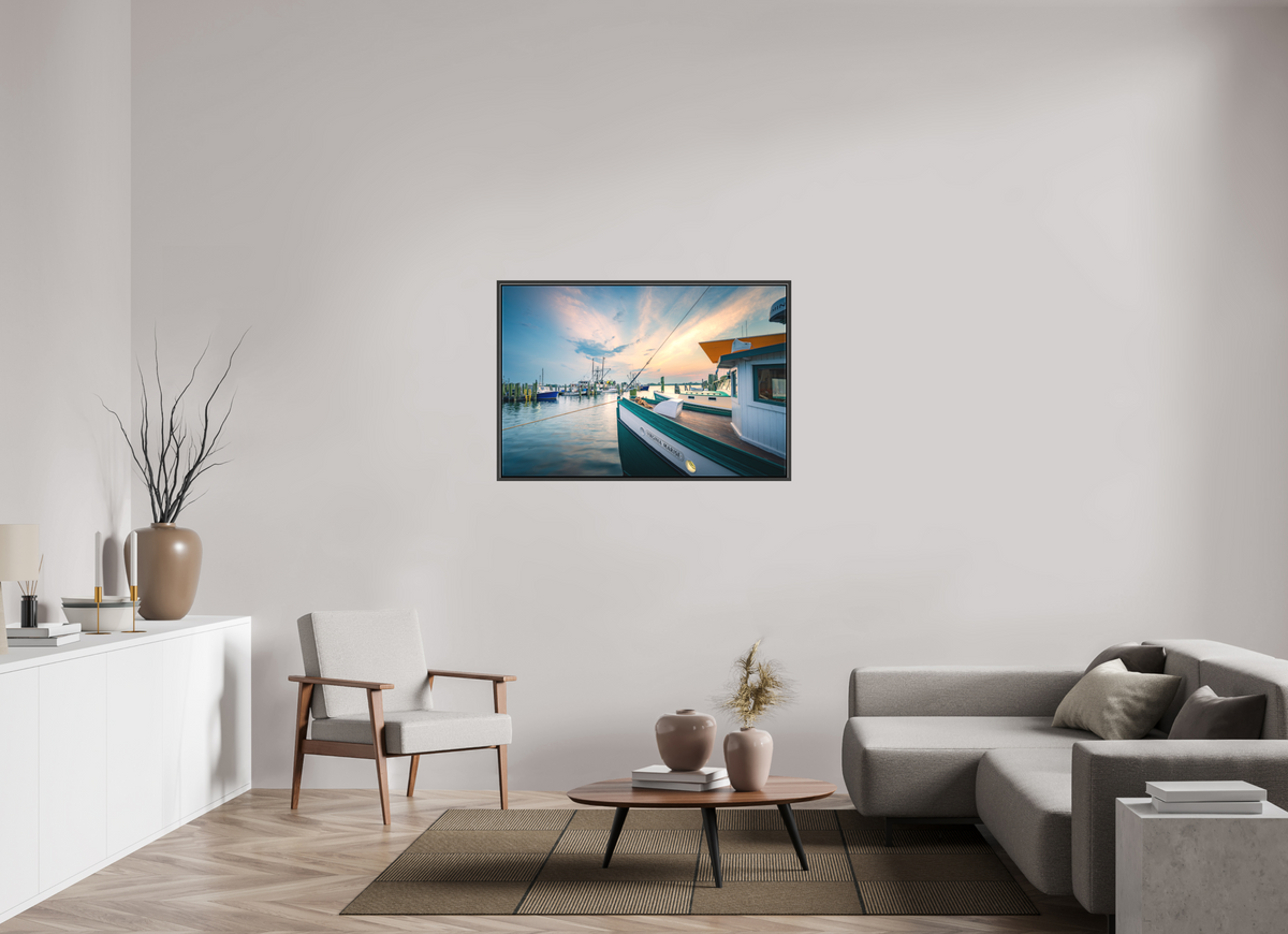 45 x 30″, Matte Canvas Print with Black Wood Floater Frame Virginia Marisse