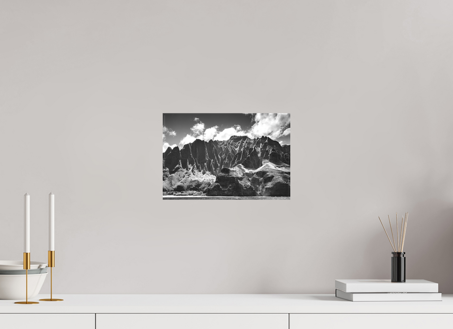 12 x 8″, Matte Canvas Print Rugged Coastline Along the Napali Coast