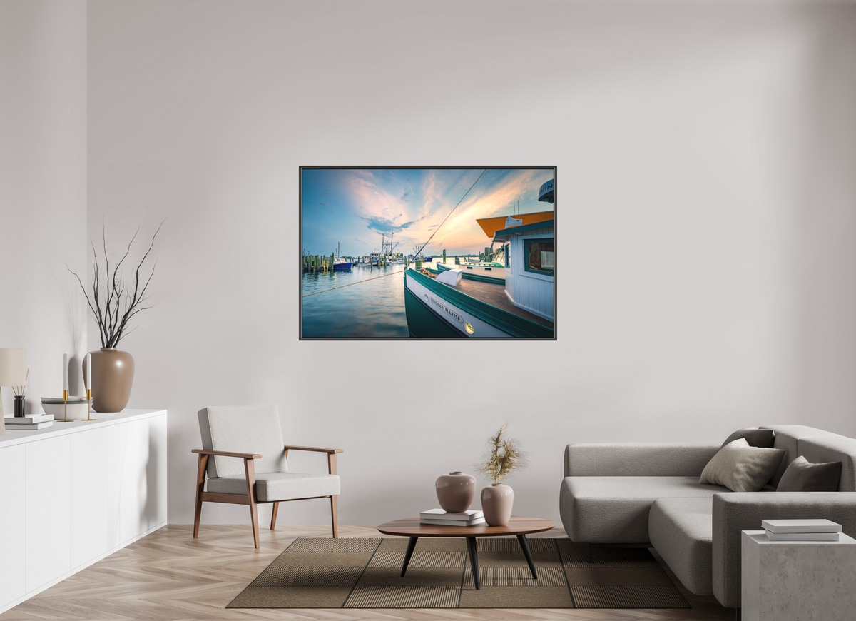 60 x 40″, Matte Canvas Print with Black Wood Floater Frame Virginia Marisse