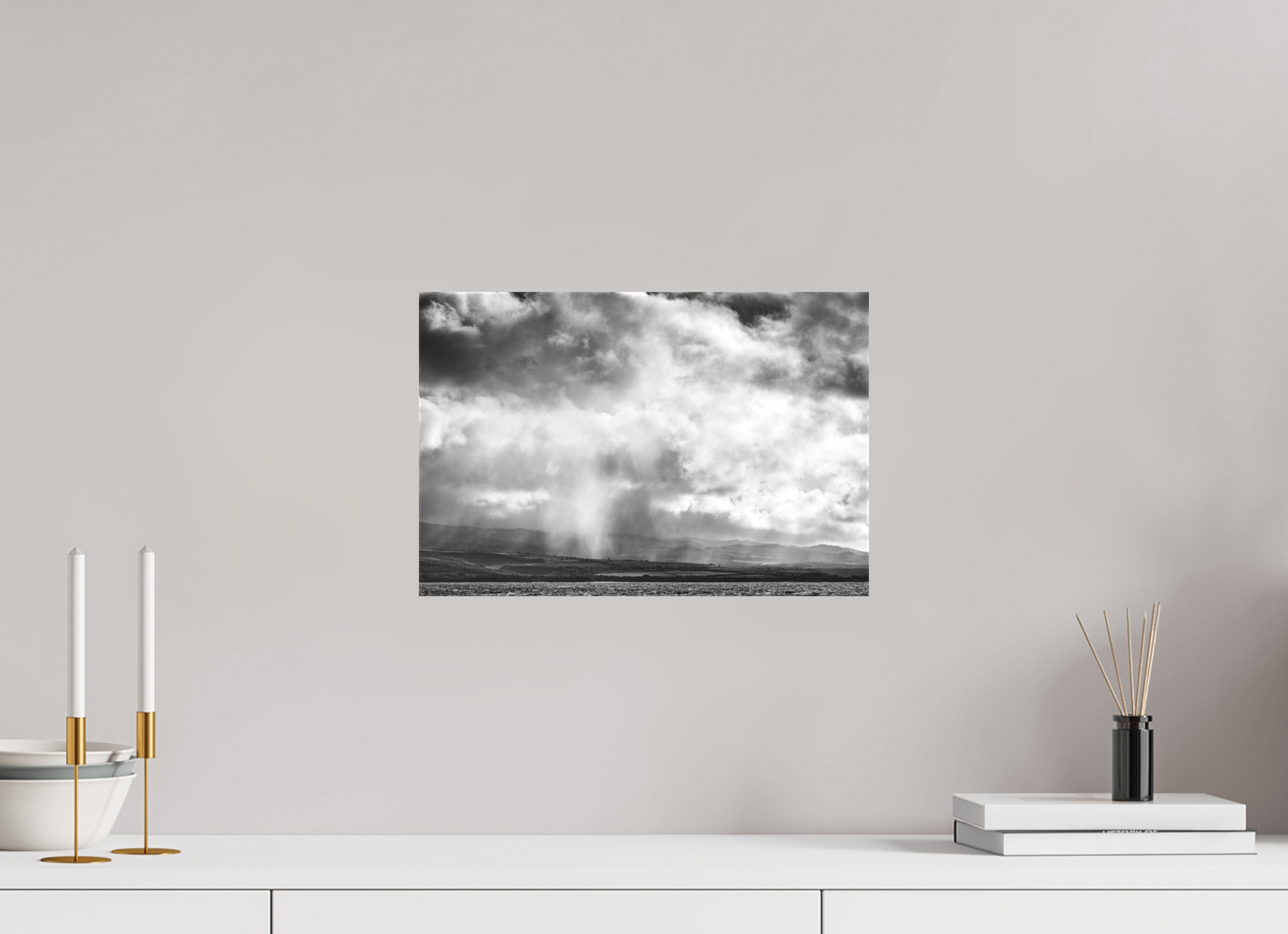 15 x 10″, Matte Canvas Print Rain Showers Along the Napali Coast