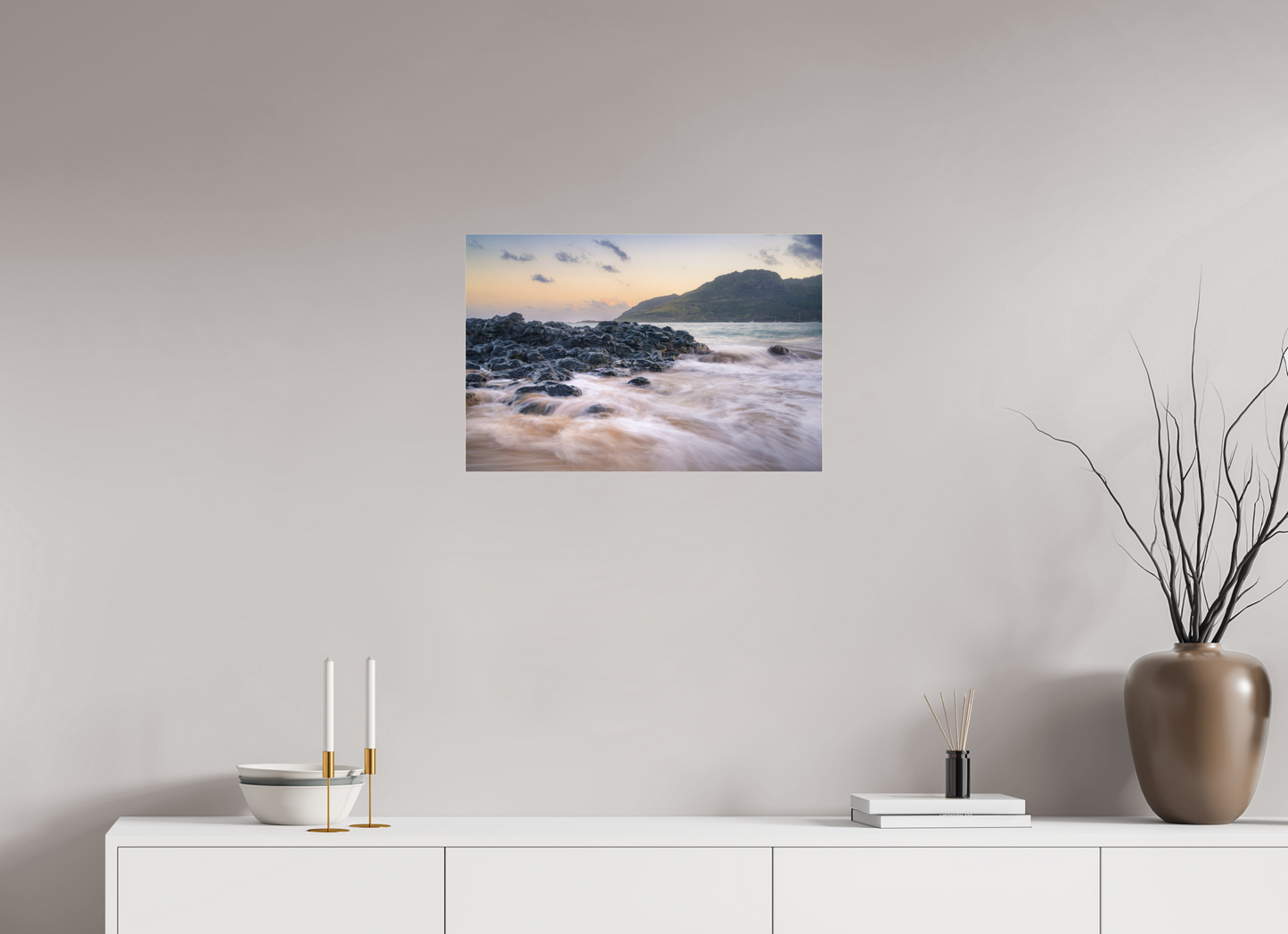 24 x 16″, Photo Print under Acrylic Glass Lihue Sunset