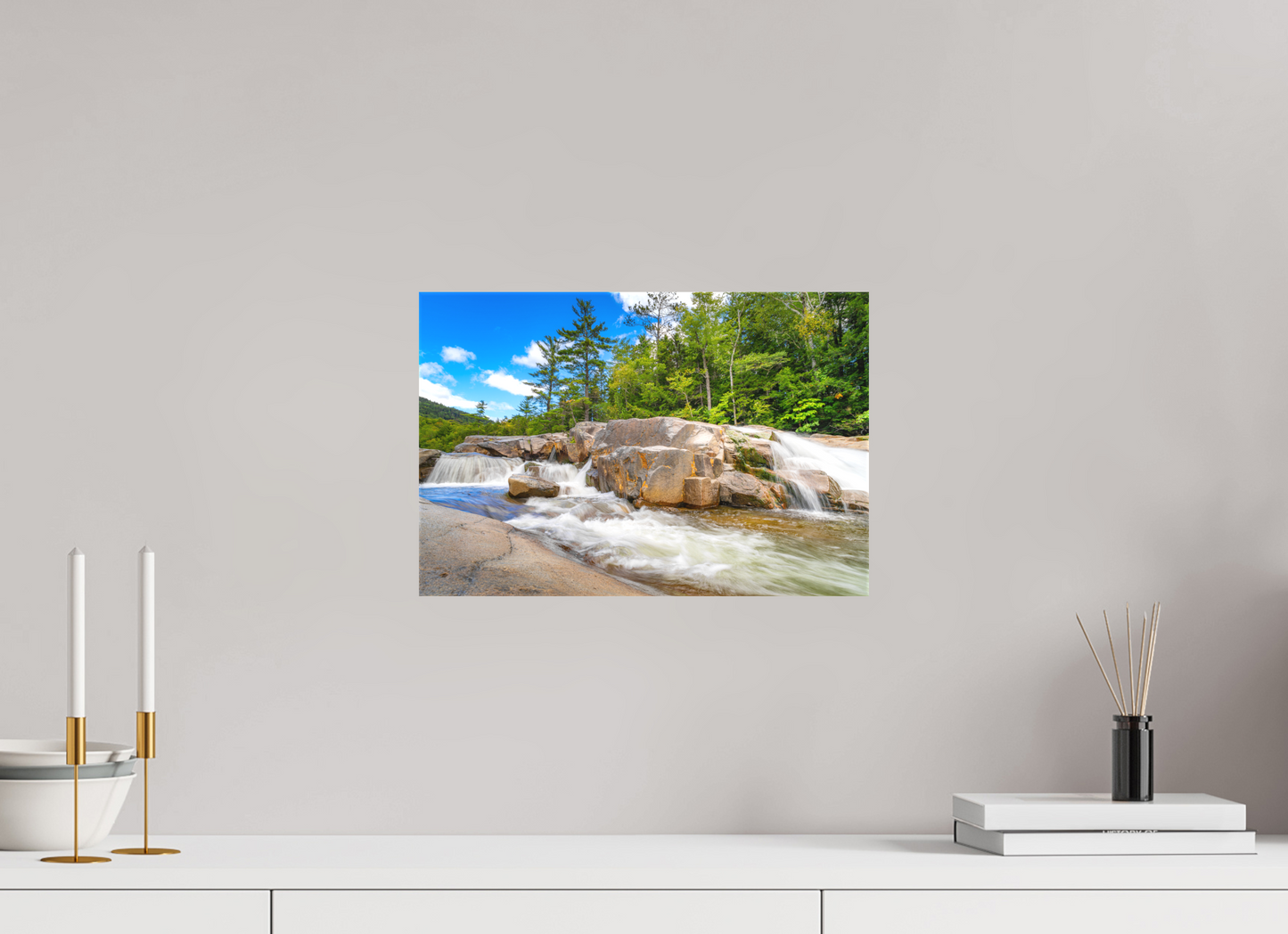 15 x 10″, Matte Canvas Print Kancamagus Waterfall