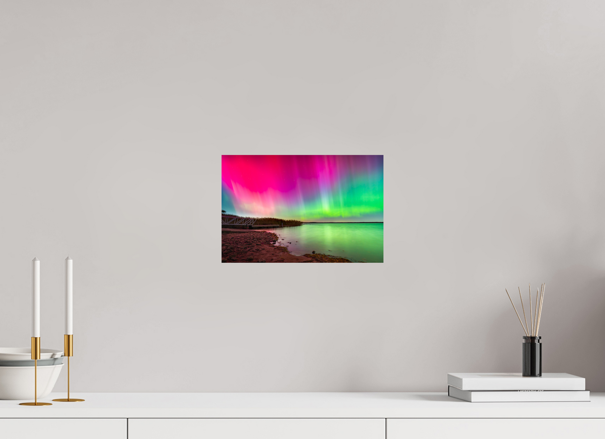 12 x 8″, Photo Print on Fuji Crystal DP II Aurora Borealis Over Wordens Pond