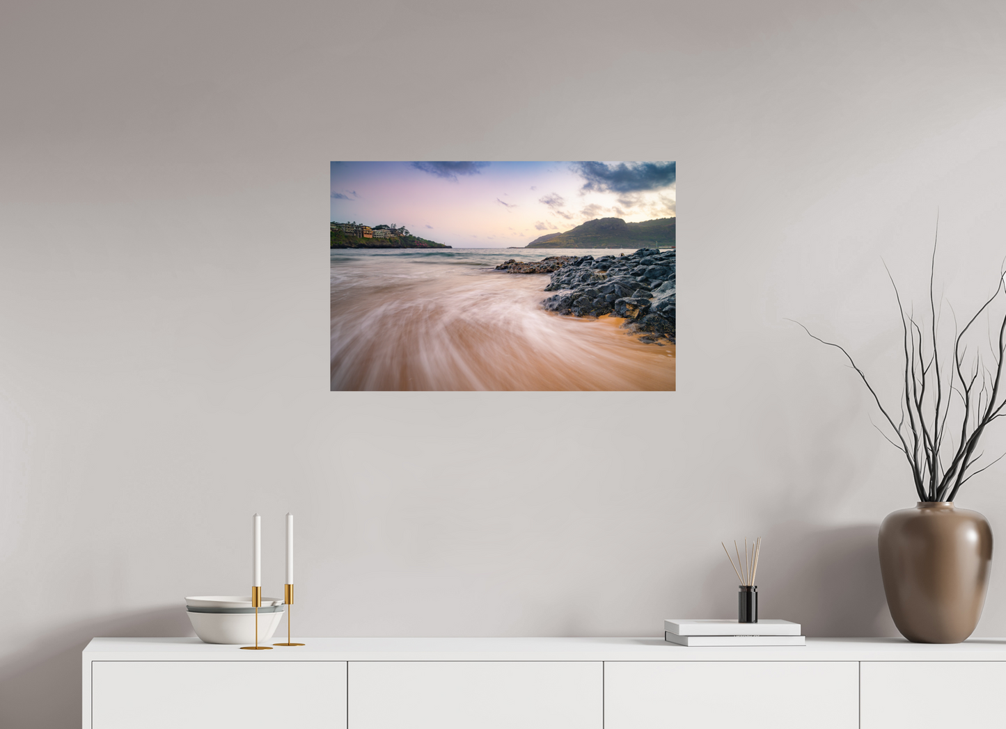 30 x 20″, Metallic Photo Print on Fuji Crystal Pearl Waves Retreating
