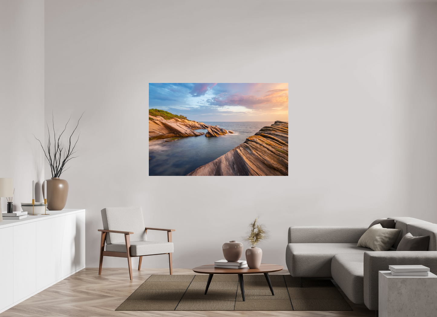 66 x 44″, Premium Photo Print under Acrylic Glass Favorite Spot at Beavertail