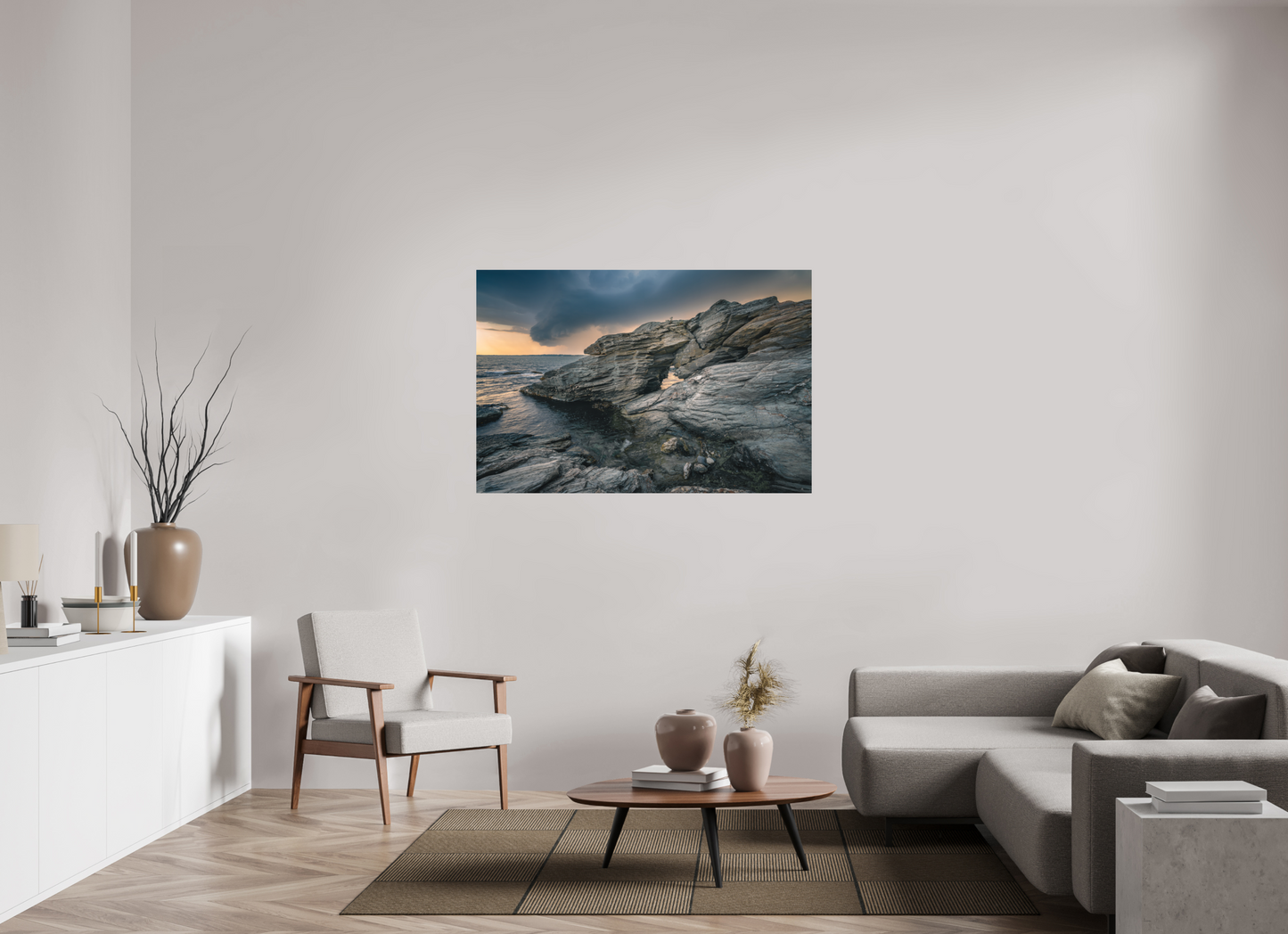 54 x 36″, Basic Matte Photo Print on Fuji Crystal DP II Paper Thunderstorm Over Beavertail Arch