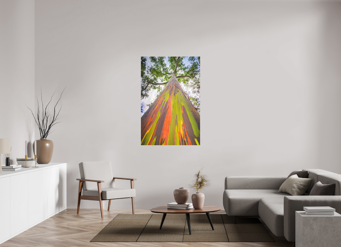 36 x 54″, Matte Photo Print on Fuji Crystal DP II Rainbow Eucalyptus Tree