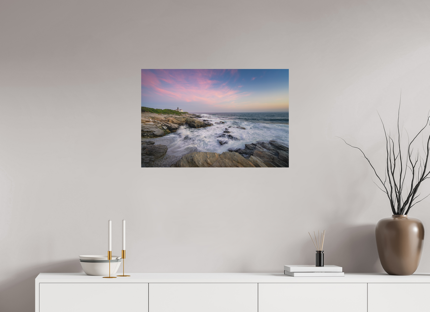 30 x 20″, Basic Matte Photo Print on Fuji Crystal DP II Paper Rough Seas at Sunset