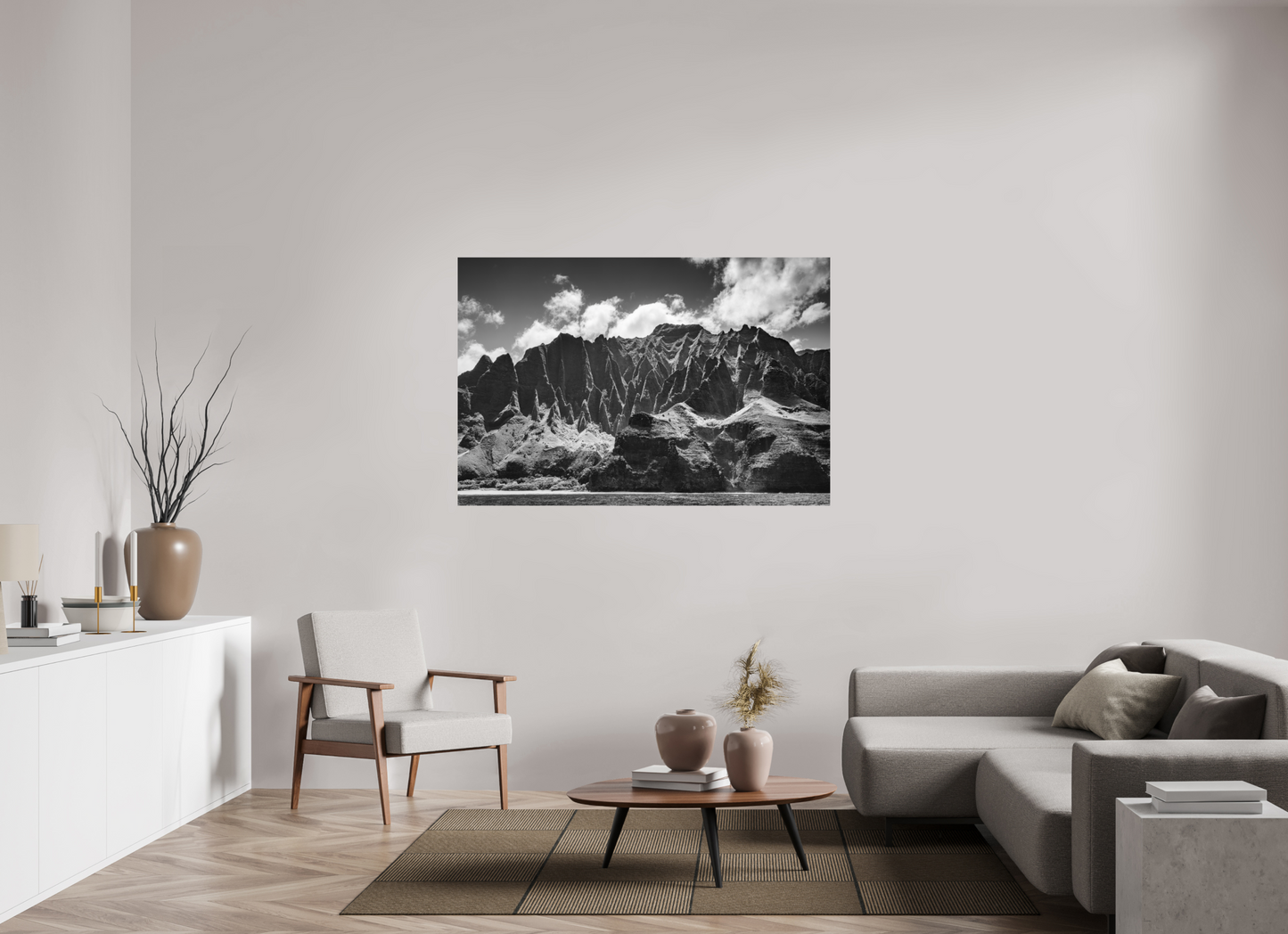 60 x 40″, Photo Print on Fuji Crystal DP II Rugged Coastline Along the Napali Coast
