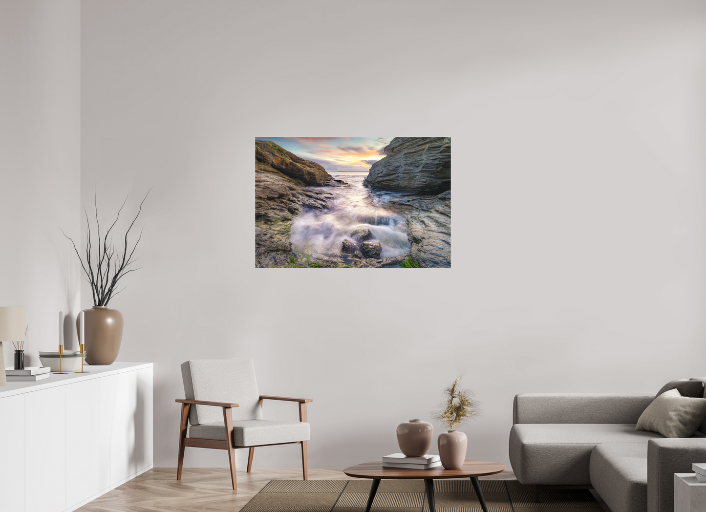 45 x 30″, Matte Canvas Print Waves Approaching