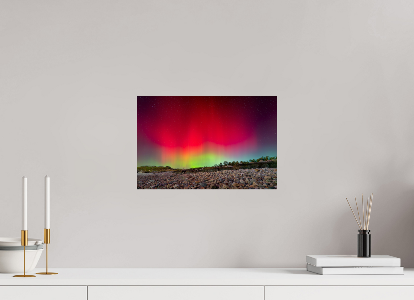 15 x 10″, ChromaLuxe HD Metal Print Aurora Borealis at Camp Cronin