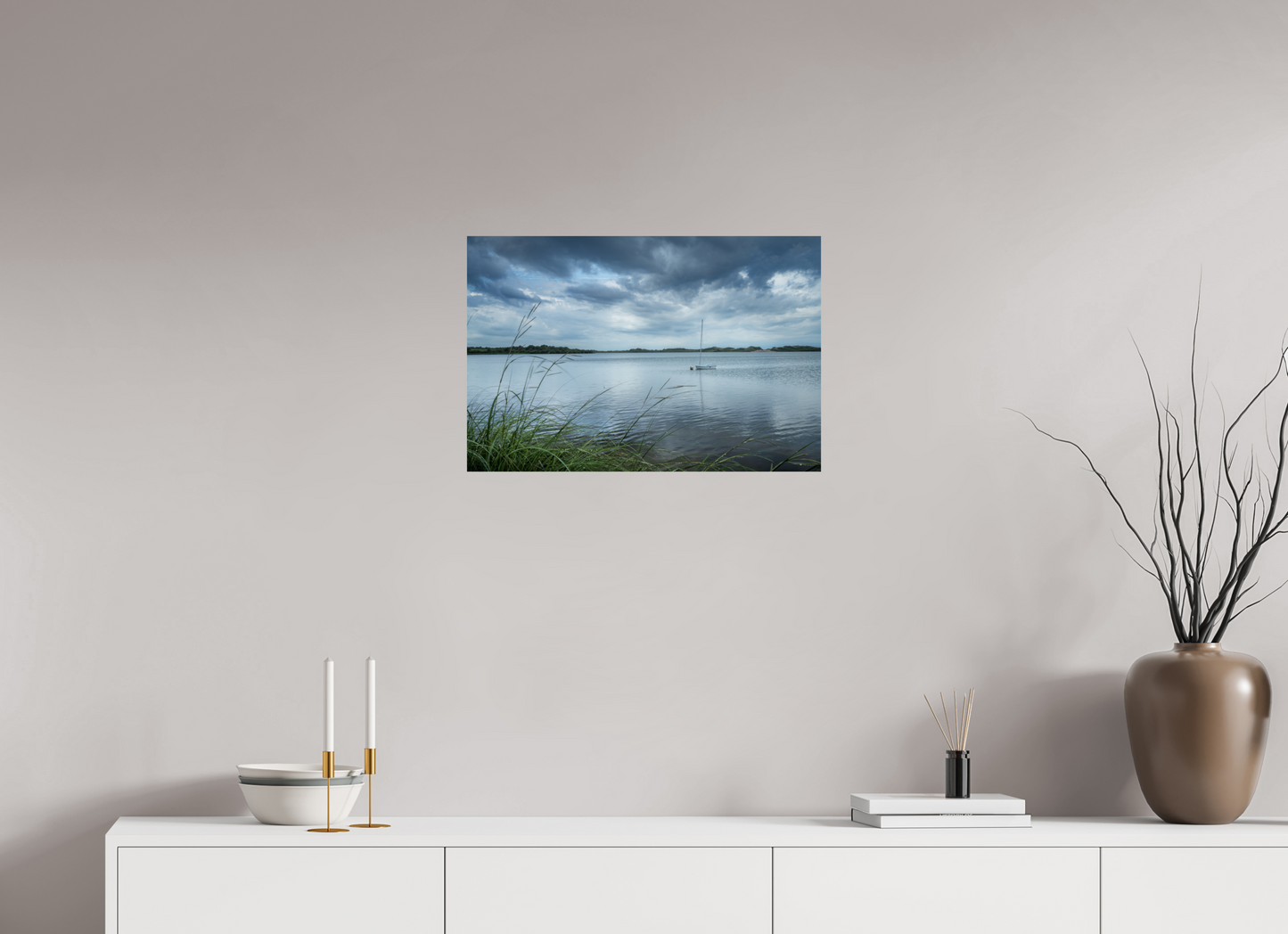 24 x 16″, Photo Print on Fujiflex High Gloss Lonely Boat on Sachem Pond