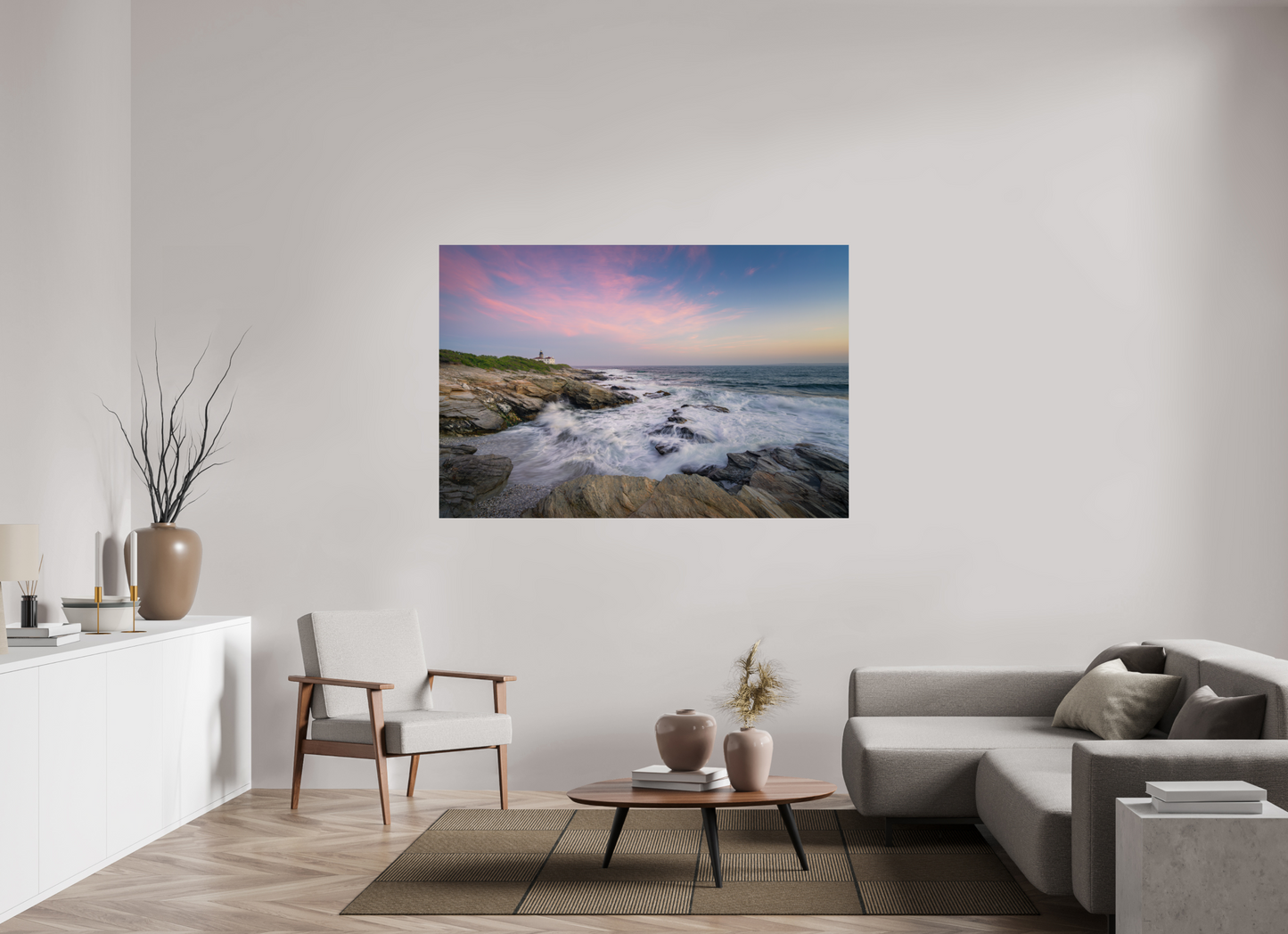 66 x 44″, Premium Photo Print on Fujiflex High Gloss Paper Rough Seas at Sunset