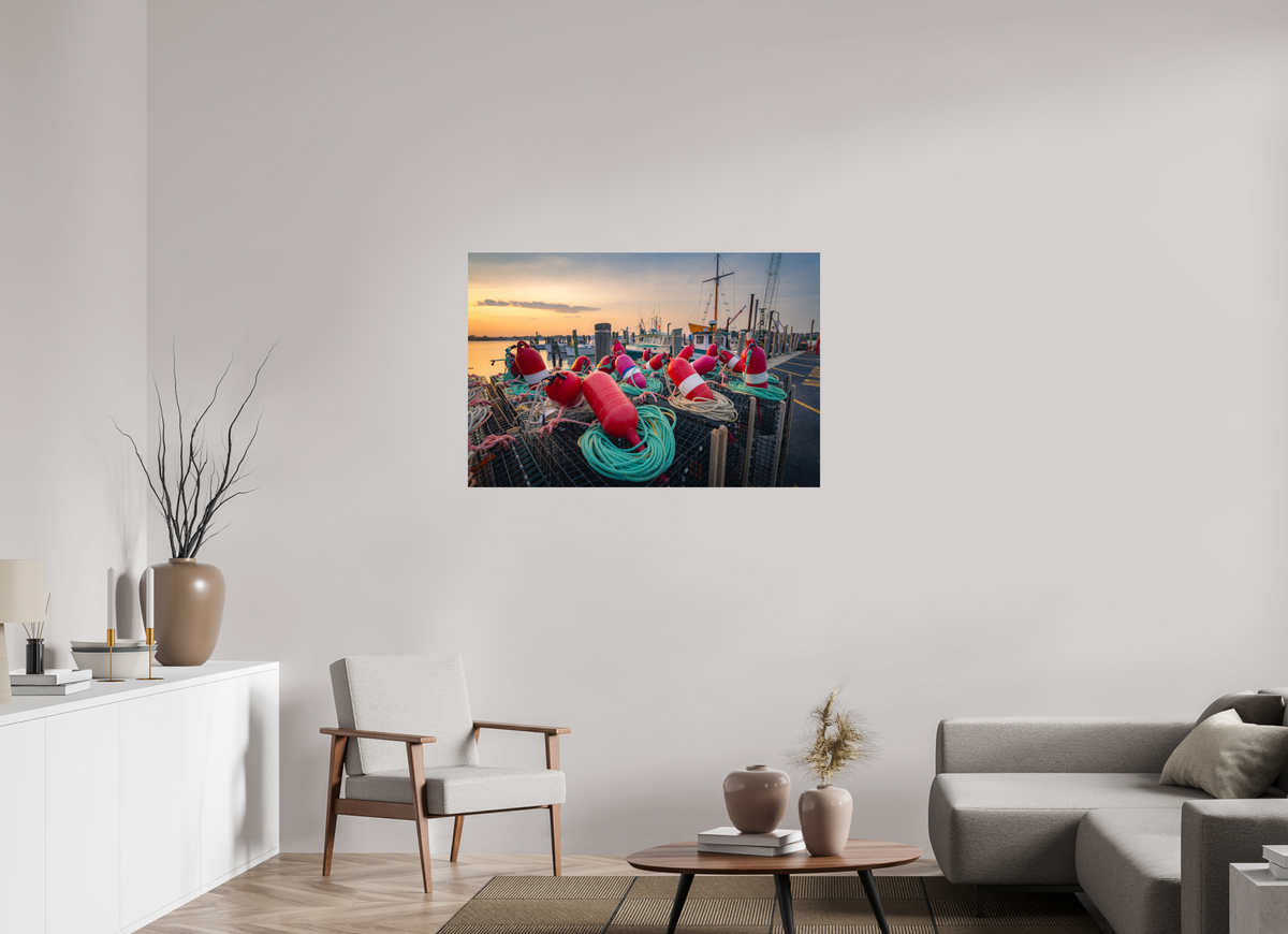 45 x 30″, Basic Photo Print on Fuji Crystal DP II Paper Buoys, Boats, and Lobster Pots