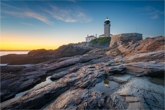 Main image Beavertail Lighthouse Tide Pool Reflection