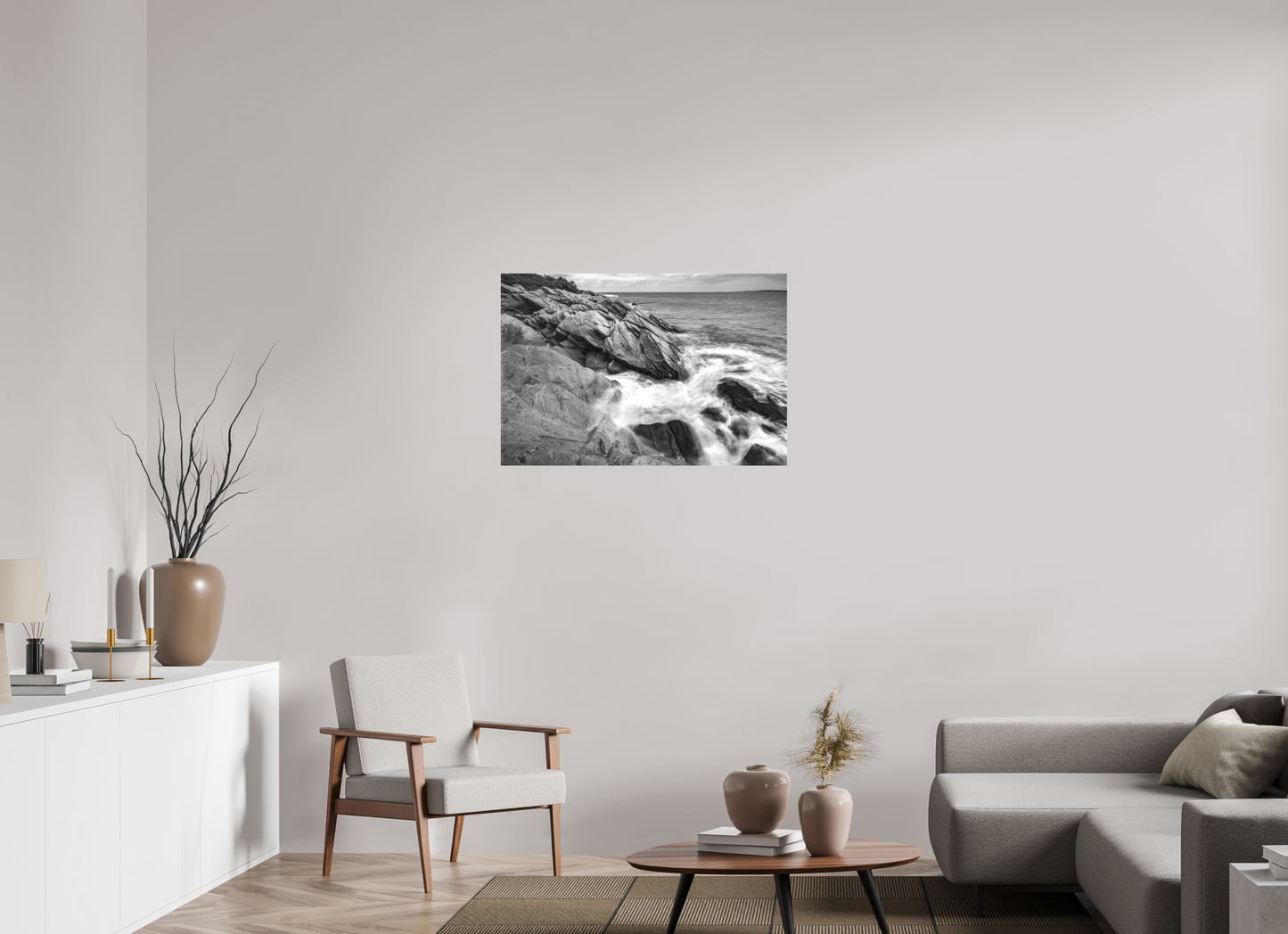 36 x 24″, Matte Canvas Print Beavertail Cliffs