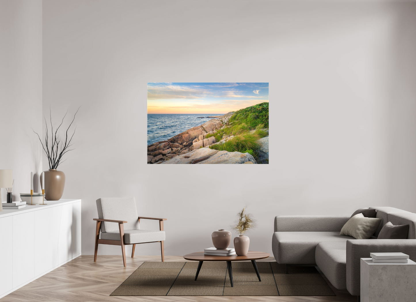 60 x 40″, Matte Canvas Print Black Point before Sunset
