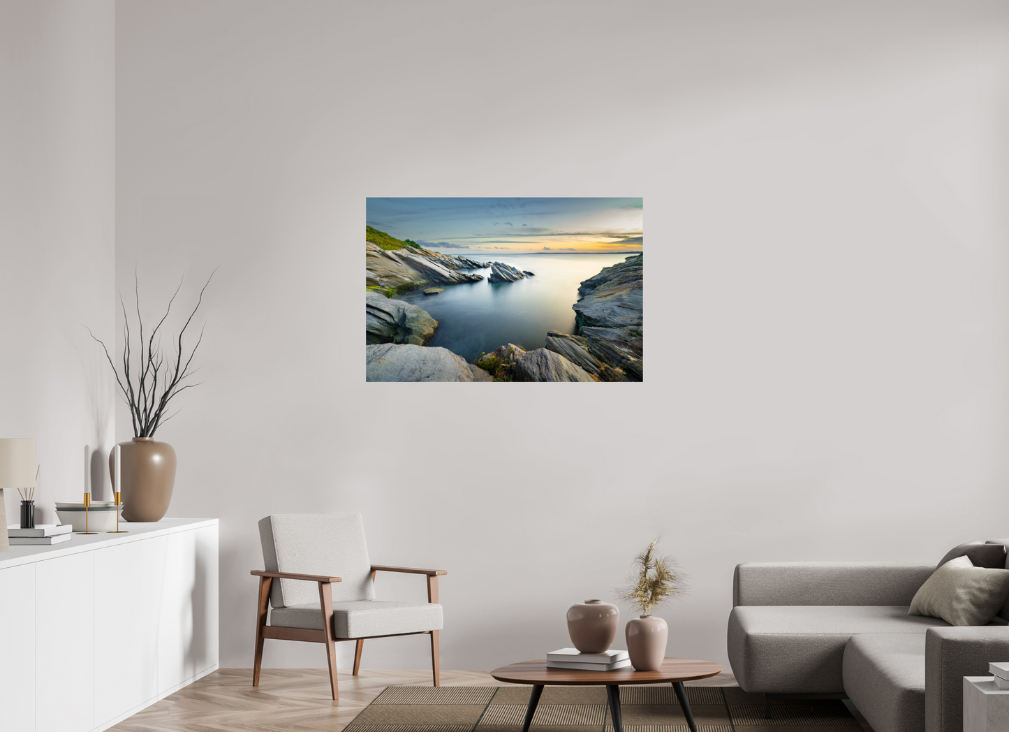 45 x 30″, ChromaLuxe HD Metal Print Sunset and Solitude