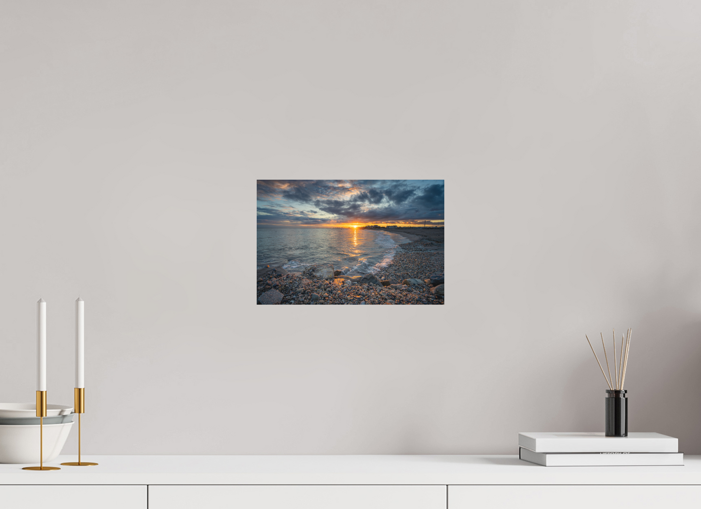 12 x 8″, Basic Matte Photo Print on Fuji Crystal DP II Paper Roger Wheeler State Beach Sunset