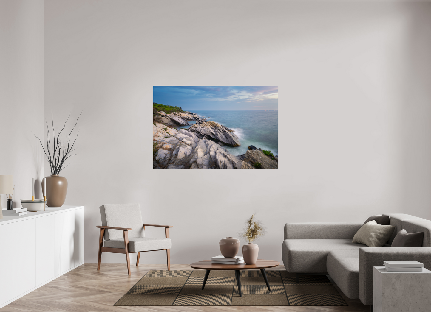 60 x 40″, Premium Photo Print on Fujiflex High Gloss Paper Blue Hour at Beavertail