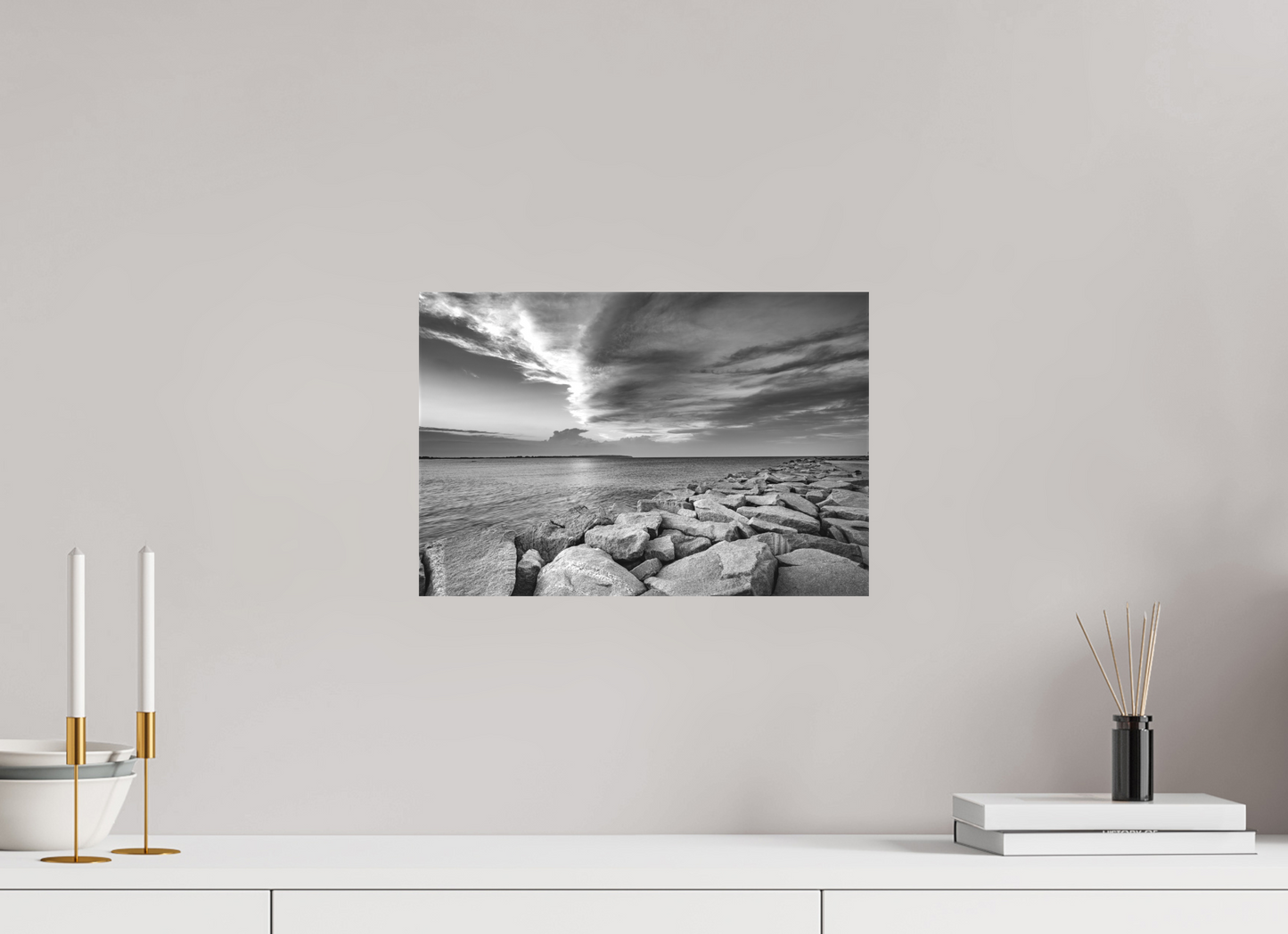 15 x 10″, Matte Canvas Print Overlooking Old Harbor