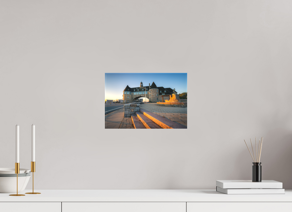 12 x 8″, Matte Canvas Print Golden Sunrise at The Towers