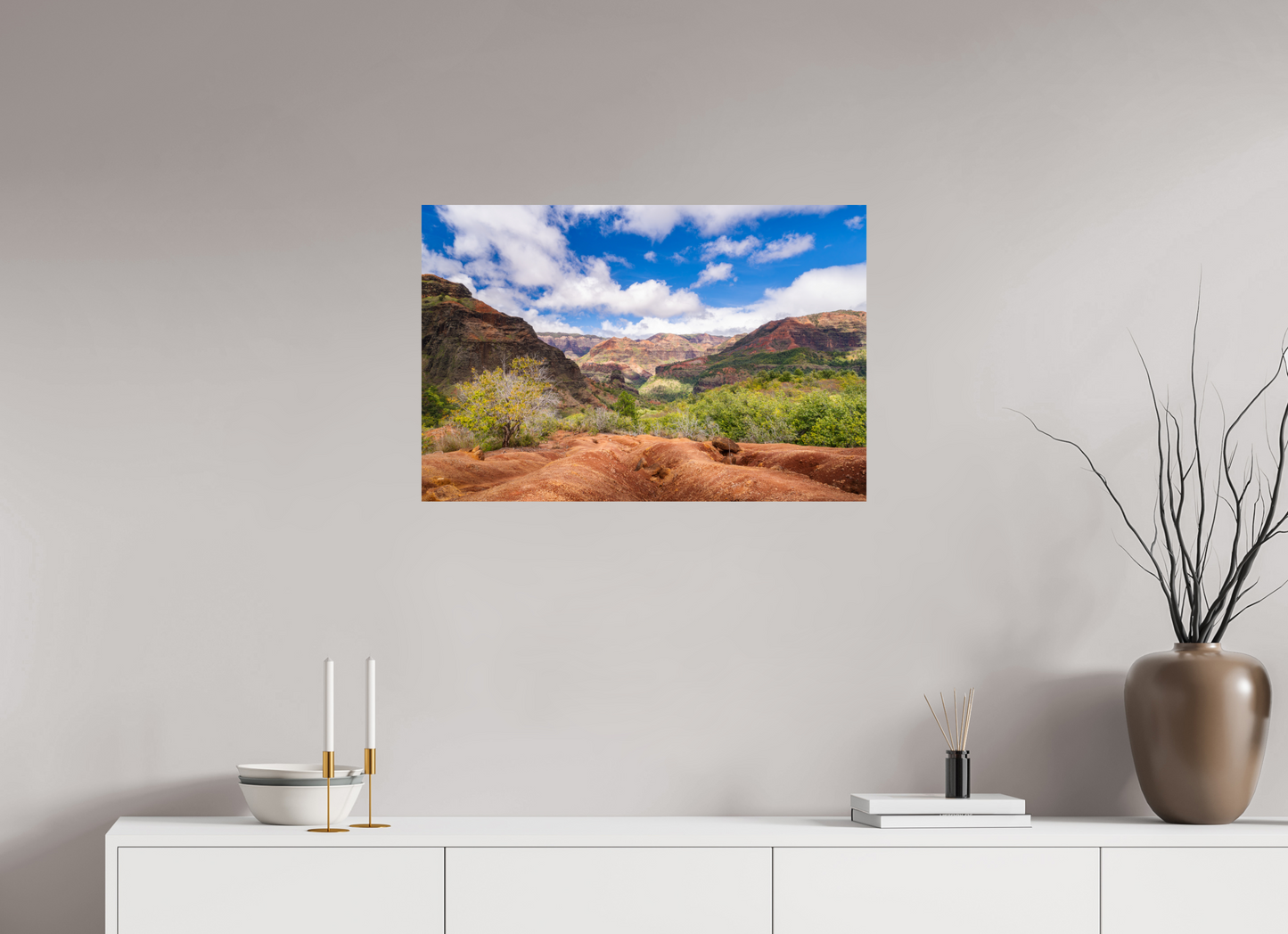 30 x 20″, ChromaLuxe HD Metal Print Along the Kukui Trail