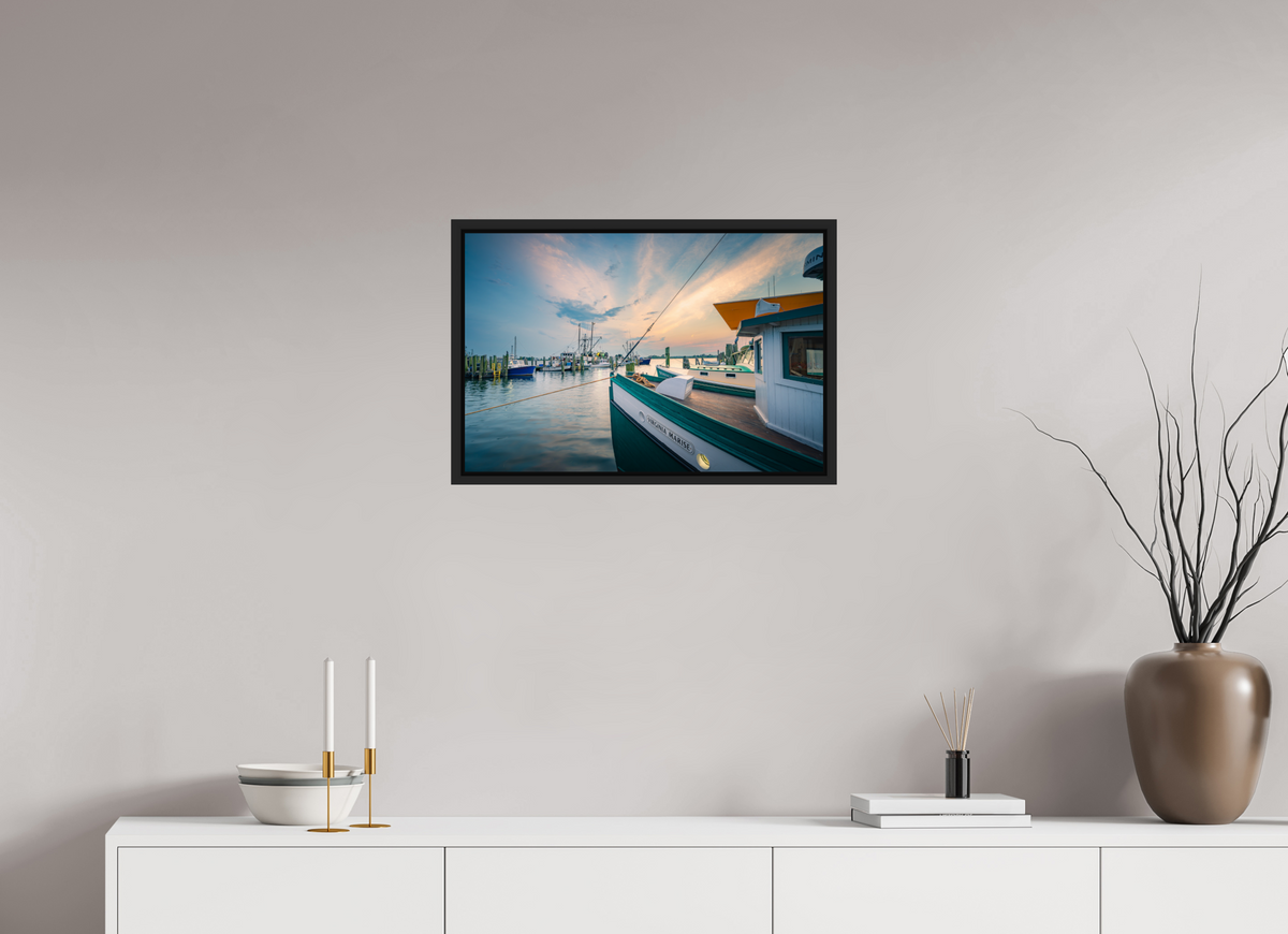 24 x 16″, Premium ChromaLuxe HD Aluminum Metal Print with Black Wood Floater Frame Virginia Marisse