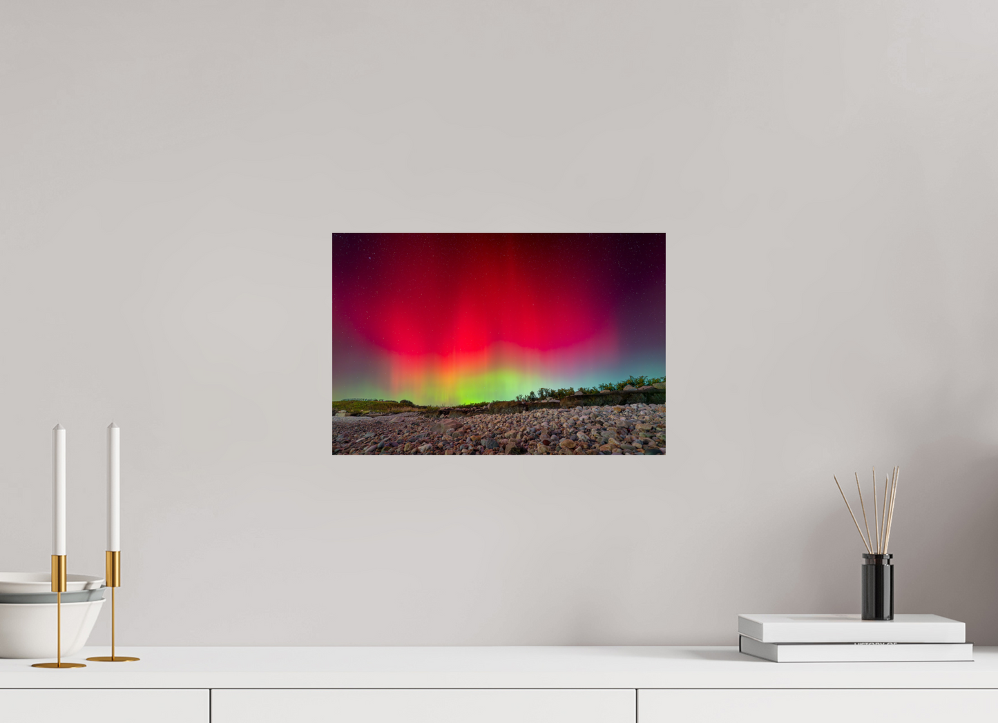 15 x 10″, Photo Print on Fujiflex High Gloss Aurora Borealis at Camp Cronin