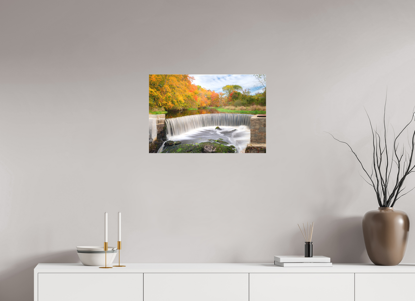 24 x 16″, Matte Canvas Print Autumn at Horseshoe Falls