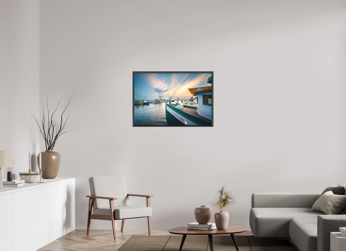 36 x 24″, Matte Canvas Print with Black Wood Floater Frame Virginia Marisse