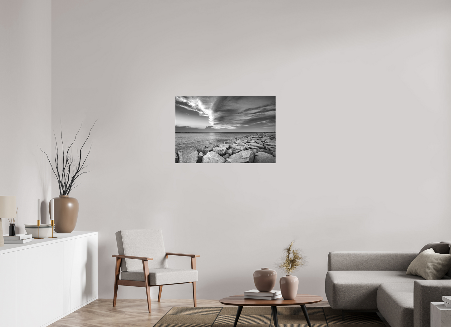 36 x 24″, Matte Canvas Print Overlooking Old Harbor