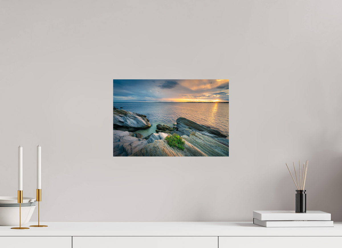 15 x 10″, Premium ChromaLuxe HD Aluminum Metal Print Beavertail Sun Rays