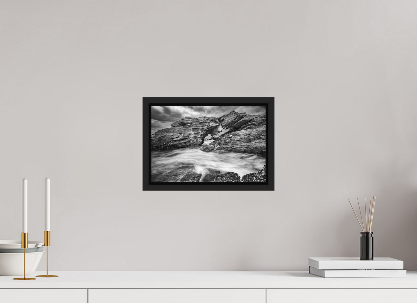 12 x 8″, ChromaLuxe HD Metal Print with Black Wood Floater Frame The Gateway