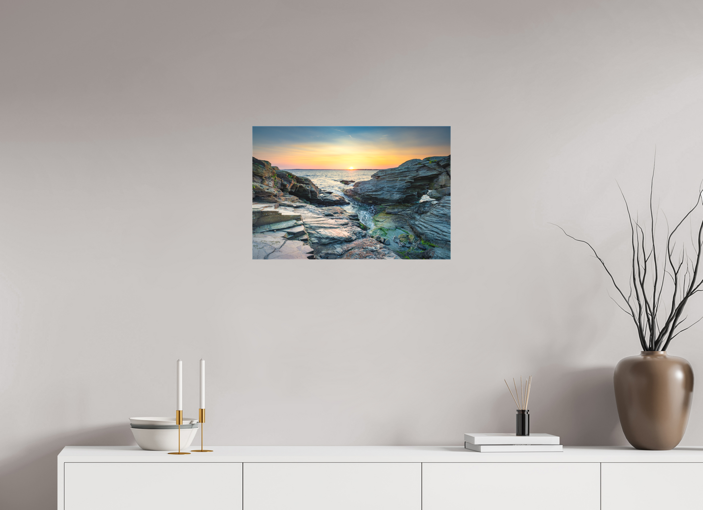 24 x 16″, Matte Canvas Print Sun on the Horizon
