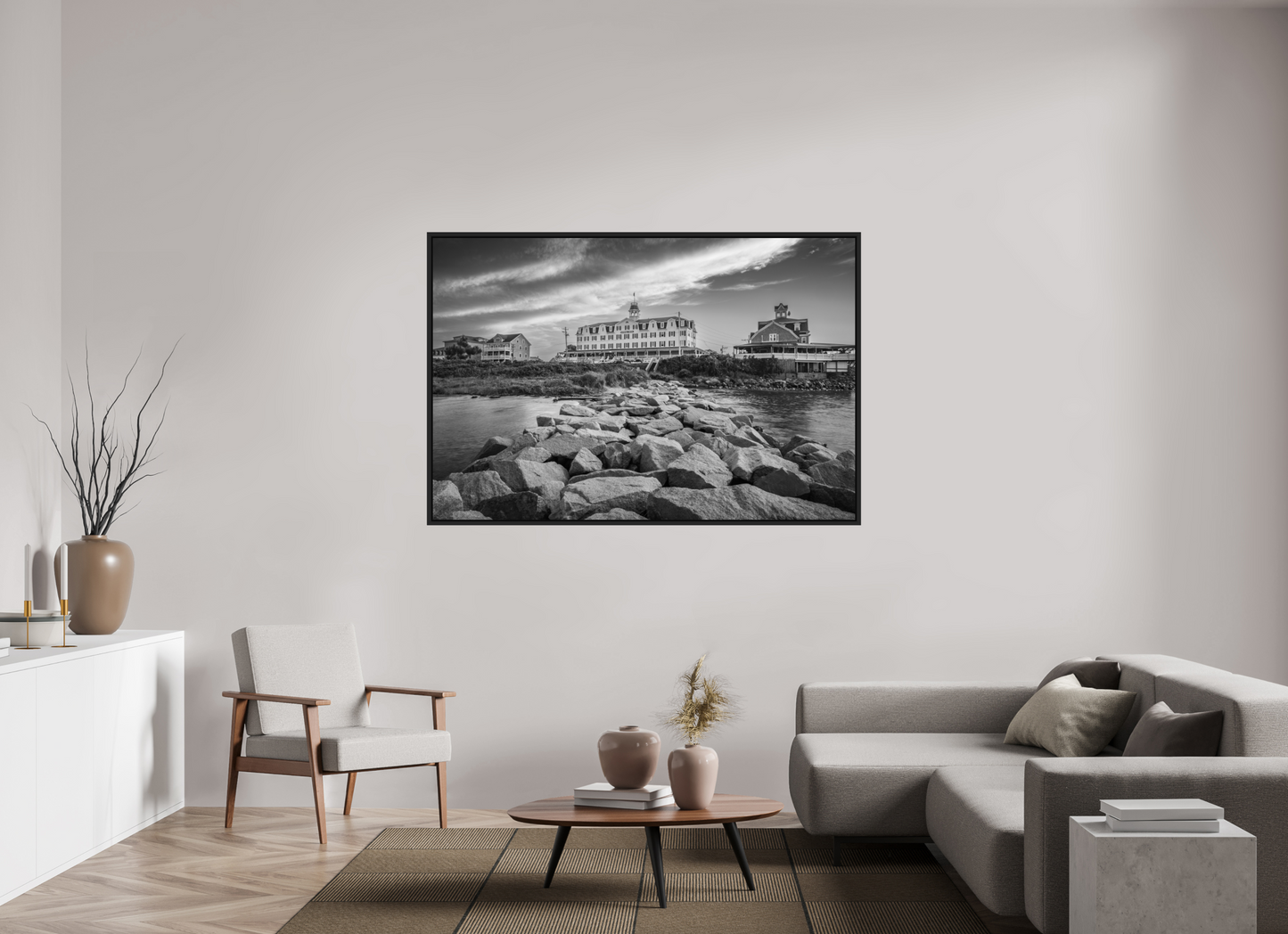 66 x 44″, ChromaLuxe HD Metal Print with Black Wood Floater Frame The National Hotel