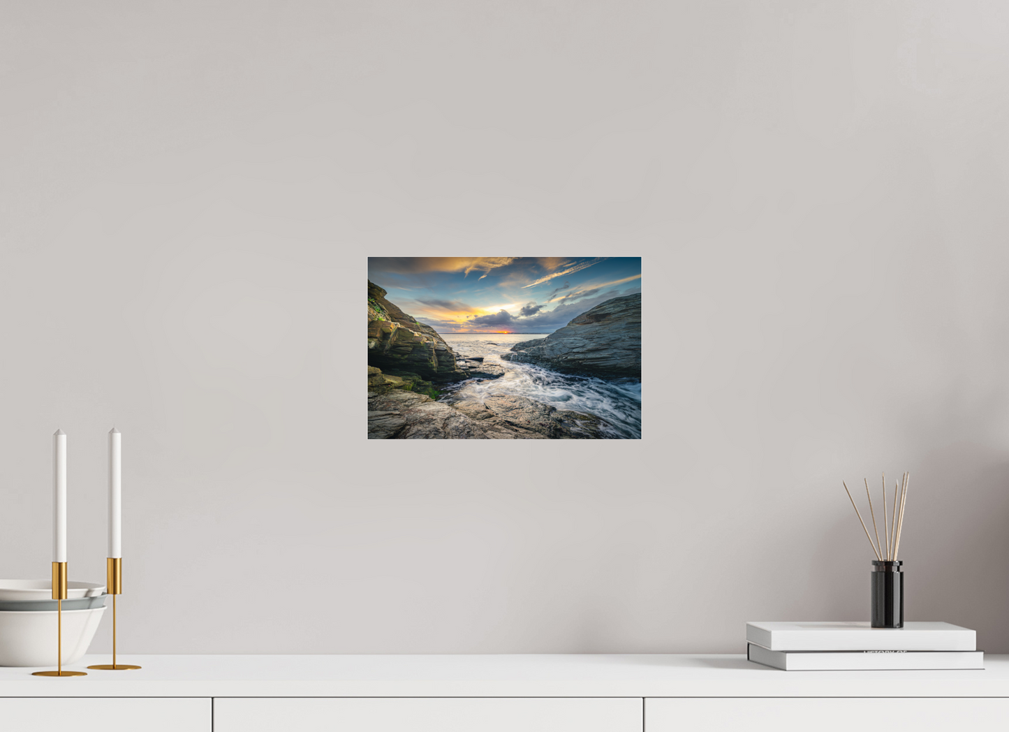 12 x 8″, Photo Print Under Acrylic Glass Vanishing Sun