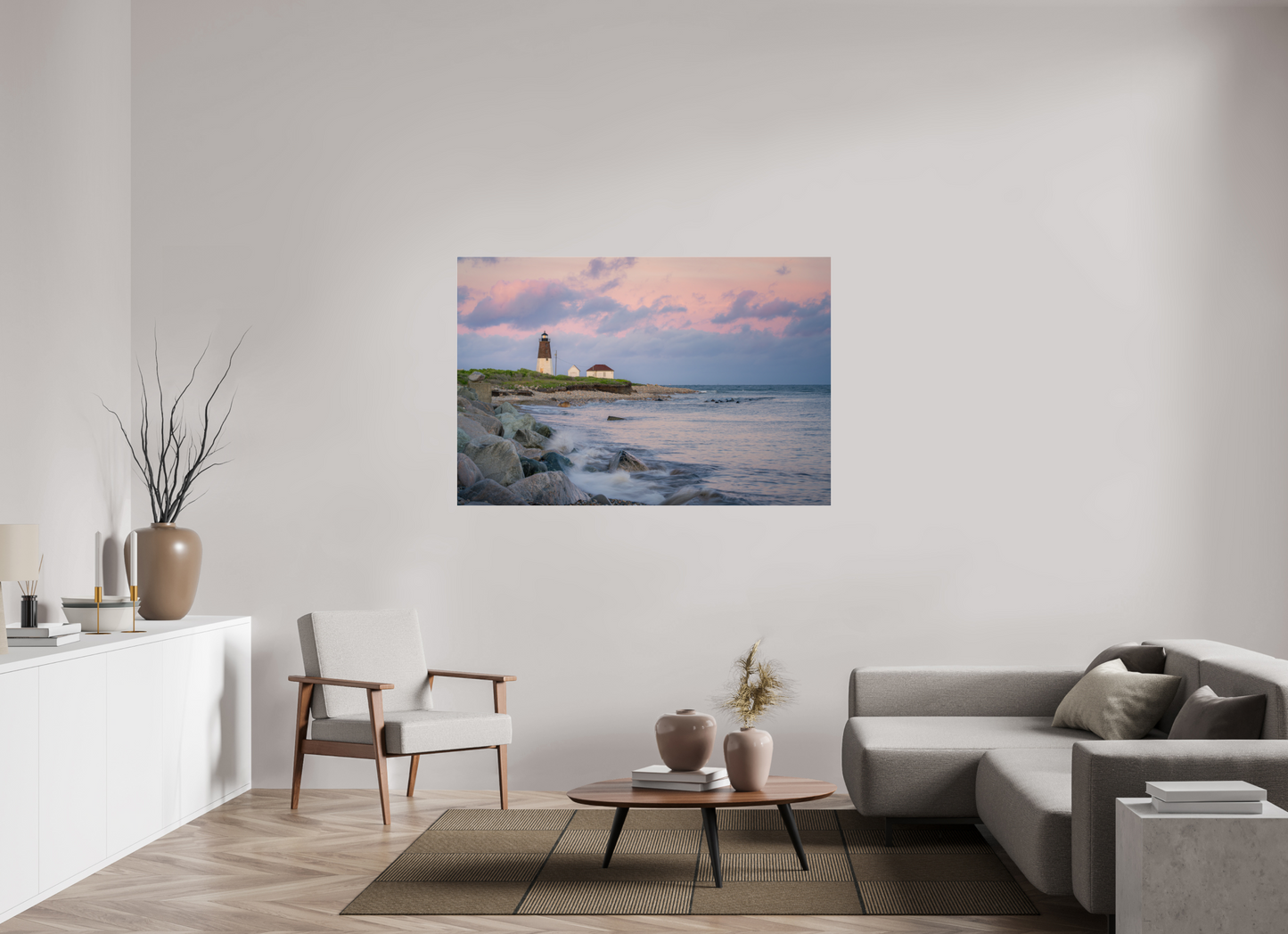 60 x 40″, Premium Photo Print under Acrylic Glass Quiet Sunset at Camp Cronin