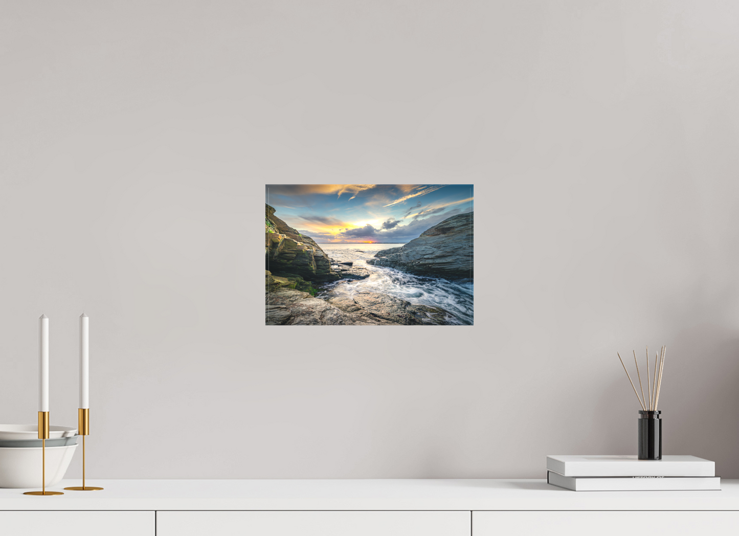 12 x 8″, Matte Canvas Print Vanishing Sun