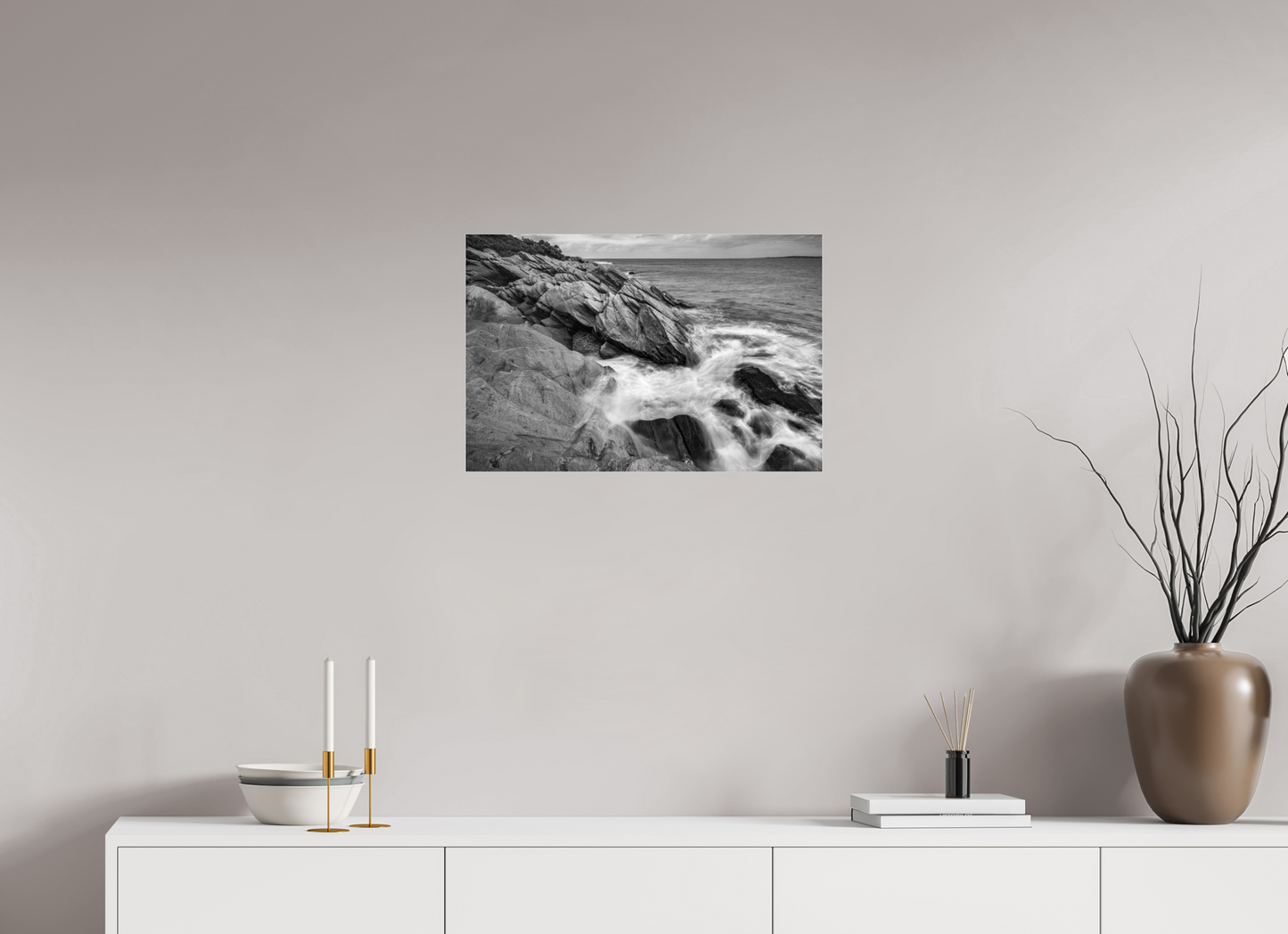 24 x 16″, Photo Print Under Acrylic Glass Beavertail Cliffs