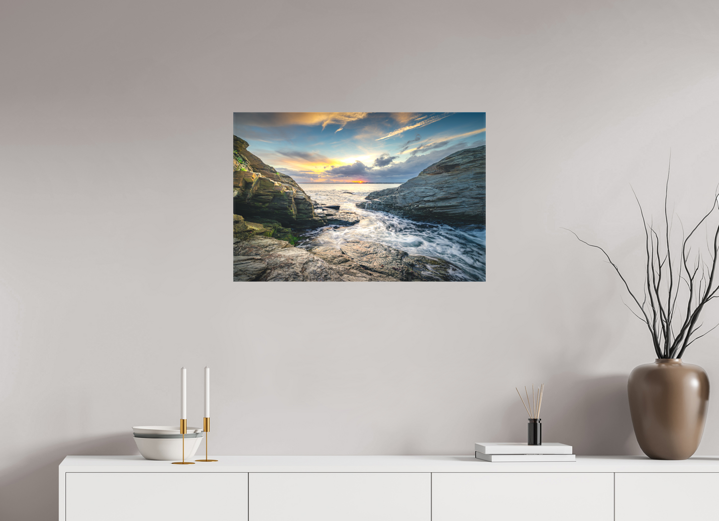 30 x 20″, Matte Canvas Print Vanishing Sun