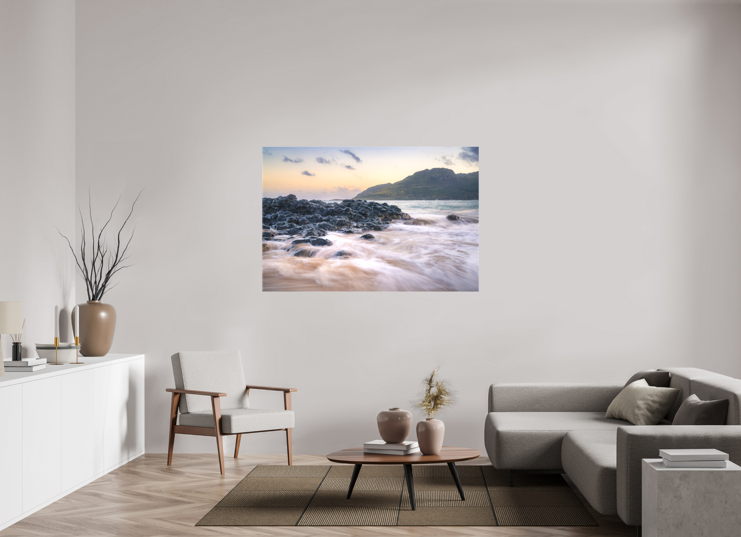 60 x 40″, Matte Canvas Print Lihue Sunset